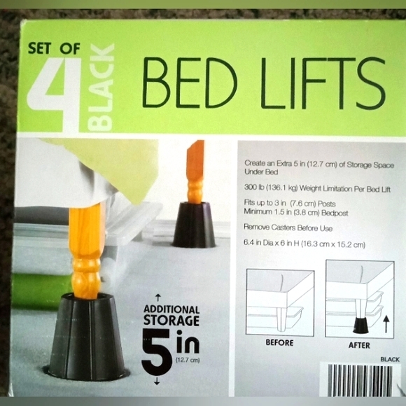 Other - Bed Lifts - Set of Four - 5" - Supports up to 300 lbs per Riser